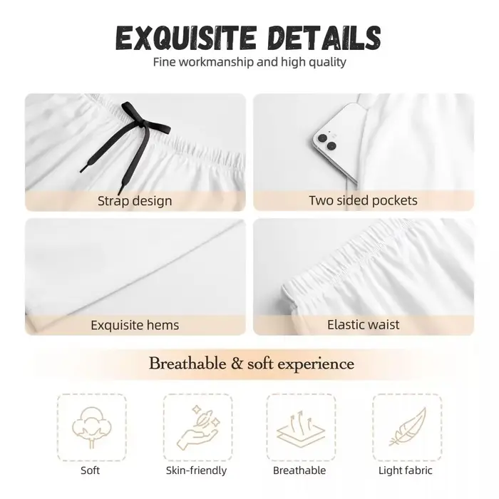 Pantalon de pyjama personnalisé John Pork pour femme, pantalon de détente, vêtements de nuit avec poches