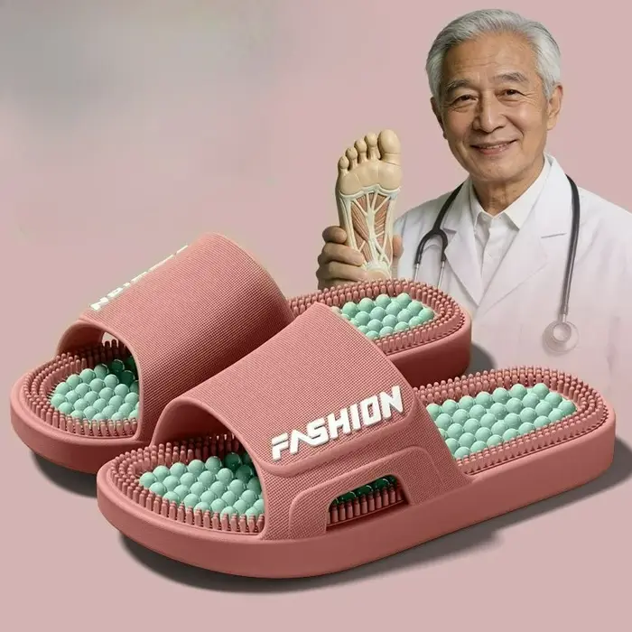 Claquettes de massage pour hommes, sandales d'intérieur/extérieur, tongs de plage à semelle épaisse,