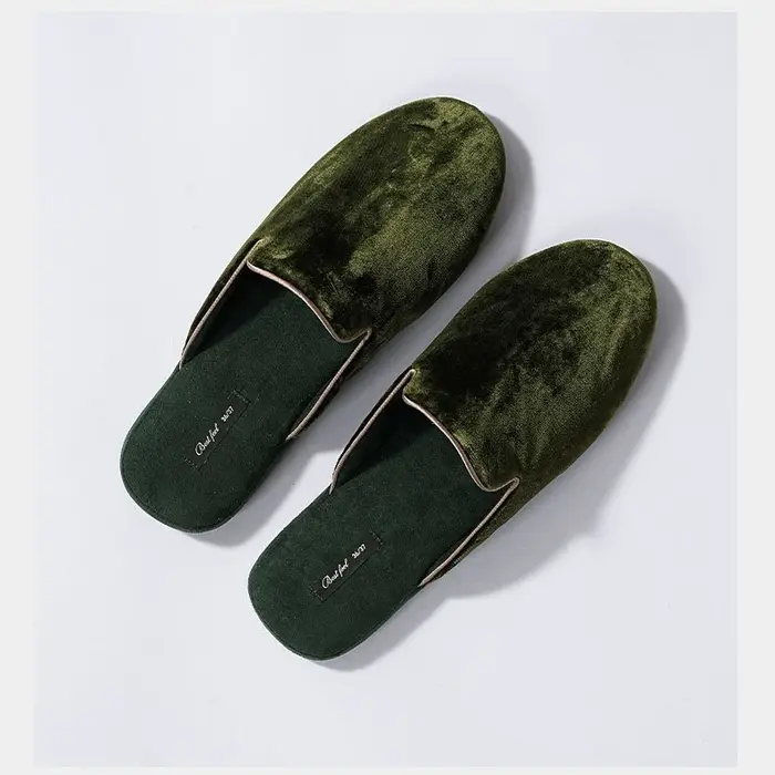 Pantoufles d'intérieur de Style chinois pour femmes, pantoufles chaudes en fourrure avec tissu en so