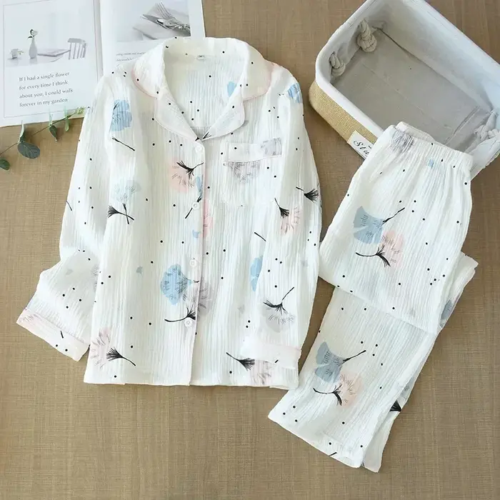 Pyjama en pansement de coton grande taille pour femme