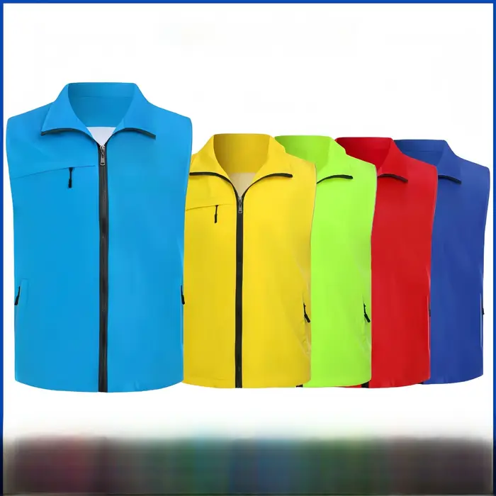 Gilet publicitaire rouge imprimé