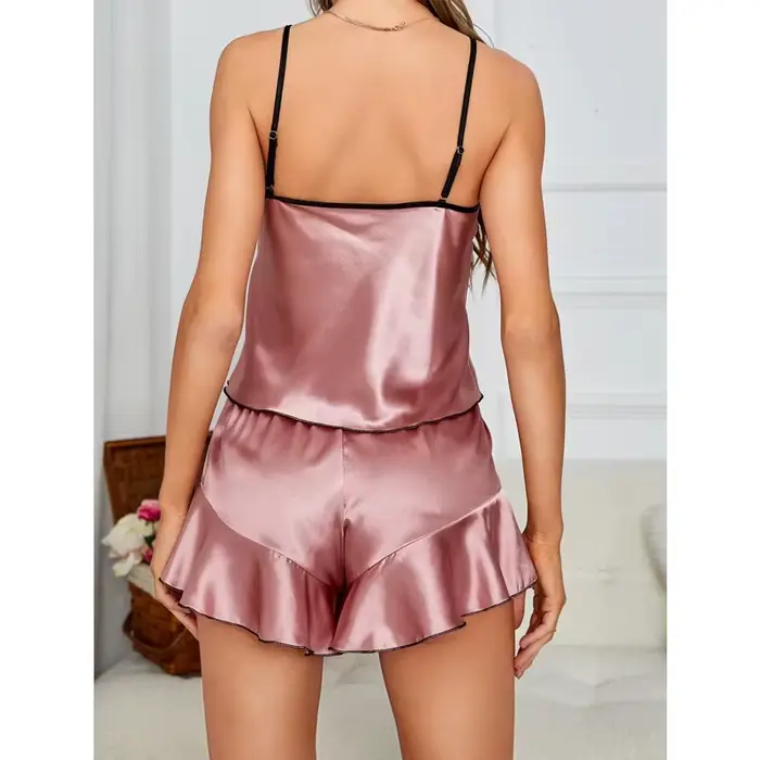 Pyjama en Satin lisse pour femmes