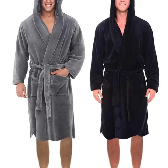 Chemise de nuit en polaire pour hommes