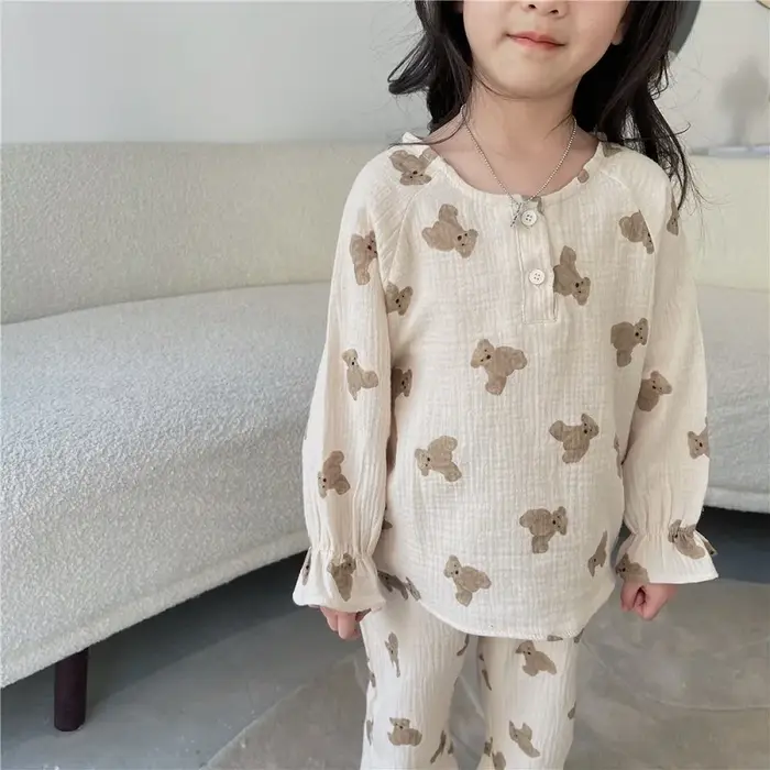 Ensemble de pyjama en coton pour bébé fille