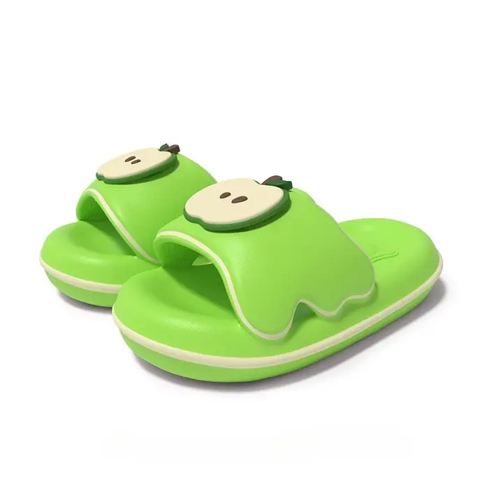 Pantoufles à plateforme tarte aux pommes pour femmes et hommes, chaussures d'intérieur à semelle épa