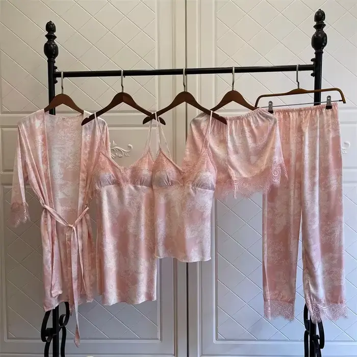 Pyjama en Satin Imprimé pour Femme