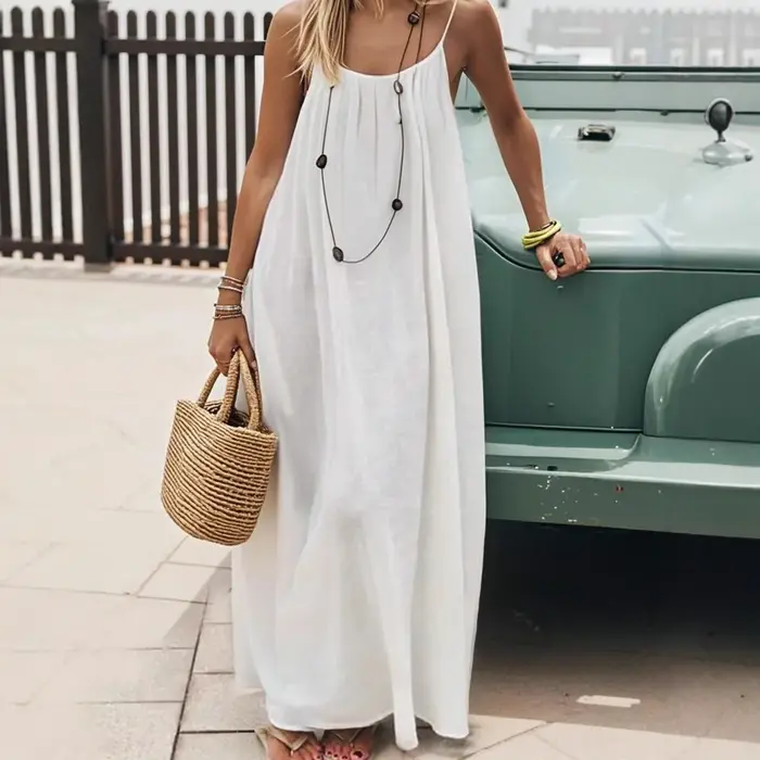 Robe longue sans manches pour femmes