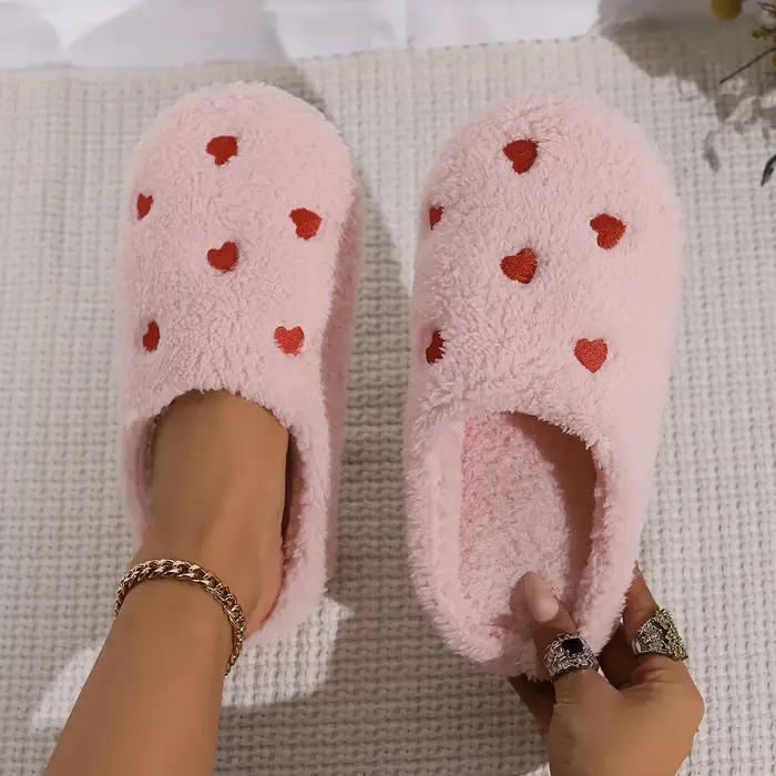 Pantoufles en forme de cœur pour femmes