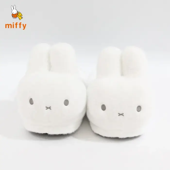Mignonnes pantoufles en coton Miffy, confortables, style couple, en peluche, pour la maison, à semel