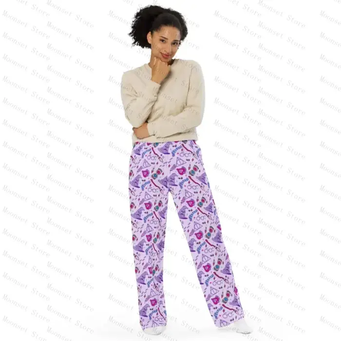 Noël femmes pyjamas pantalon renne flocons de neige arbres festifs