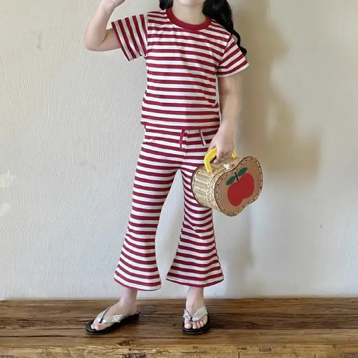 Pyjama d'été pour filles, vêtements de nuit pour enfants, ensembles de pyjamas pour enfants, tenues d'intérieur pour filles