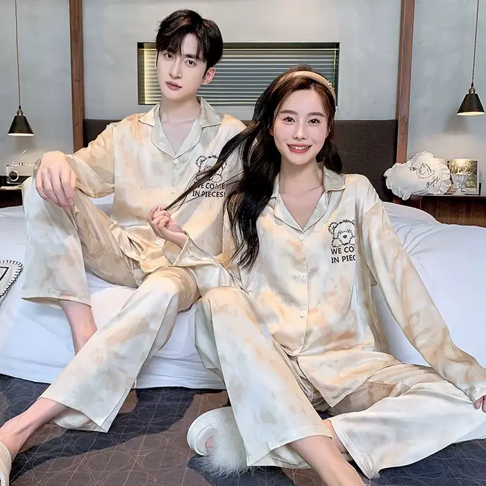 Ensemble pyjama à manches longues pour couple