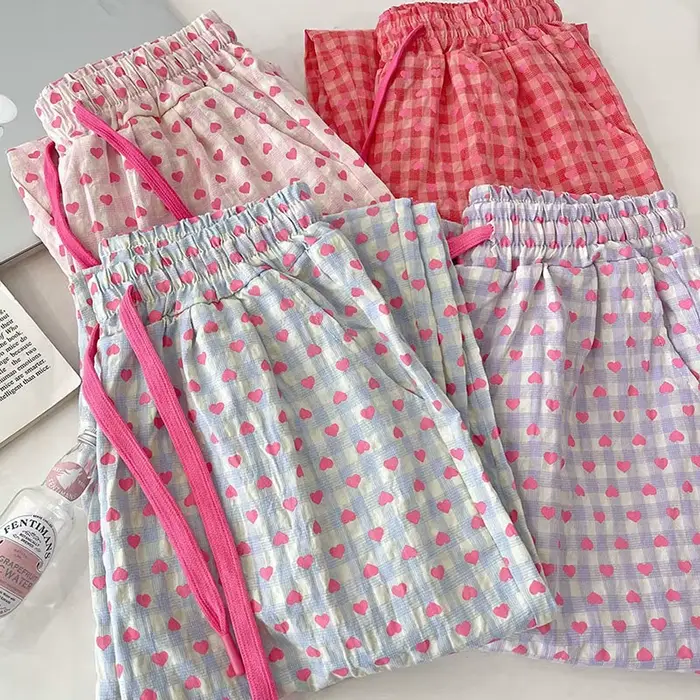 Pantalon de pyjama imprimé amour pour femmes