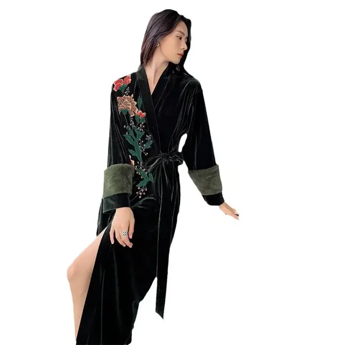 Peignoir en Velours pour Femme