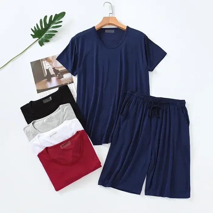 Pyjama d'Été à Manches Courtes pour Homme