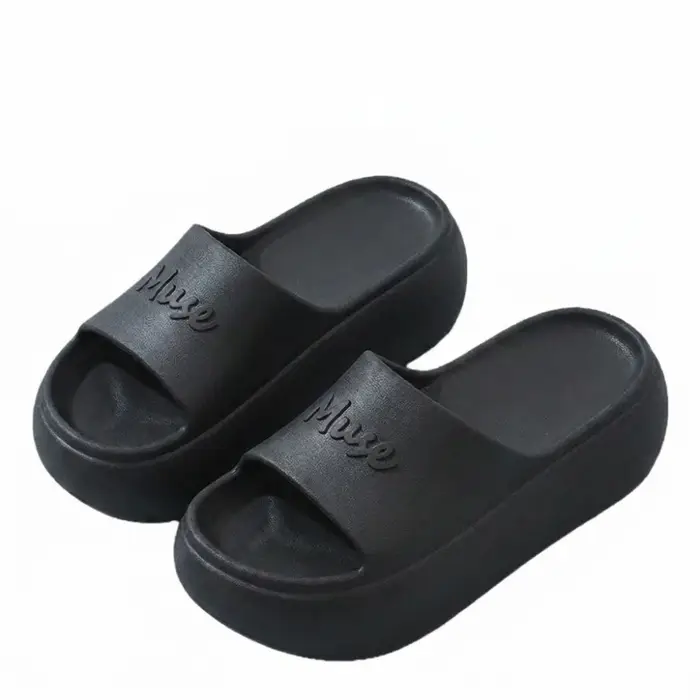 Chaussons de mode antidérapants à semelle épaisse, rehaussants et confortables, pour la salle de bai
