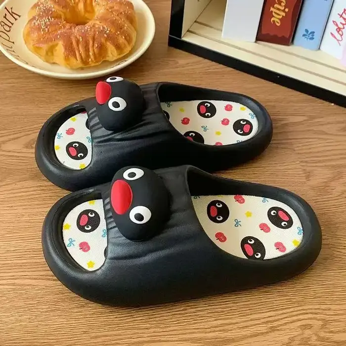 Mignonnes pantoufles antibactériennes d'été pour l'intérieur et l'extérieur, à semelle épaisse antid