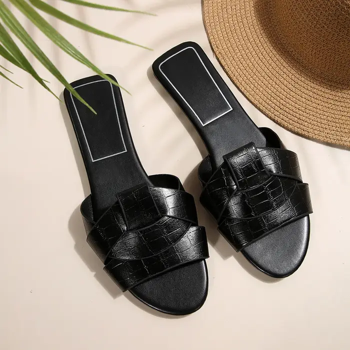 Chaussons pour femmes 2026 Nouvelle collection été – Sandales plates de créateur pour femmes, chauss
