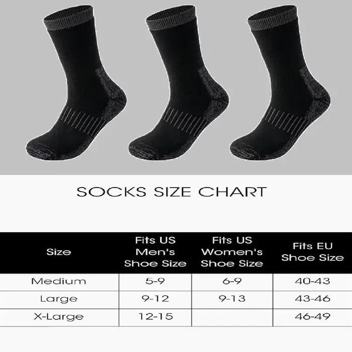 Chaussettes thermiques en laine mérinos