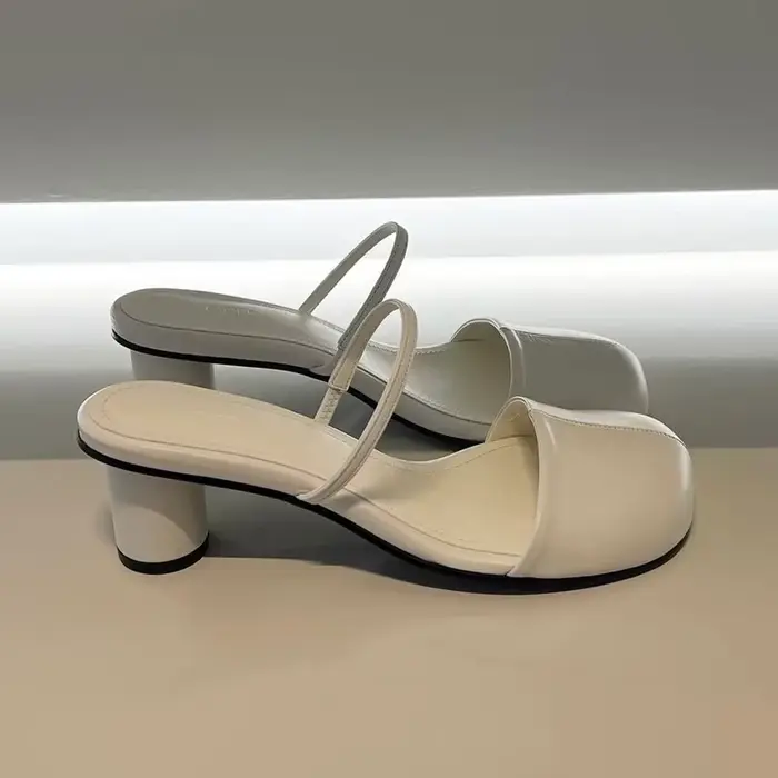 Mules d'été à bout couvert pour femmes, pantoufles élégantes à enfiler, diapositives pour dames, Sty
