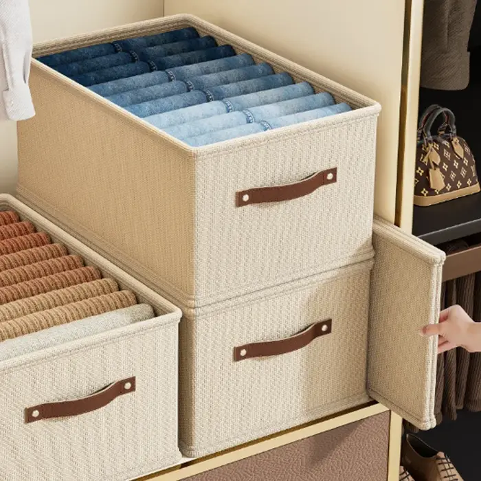 1 pièce Boîte de rangement en tissu Oxford pour vêtements et jouets