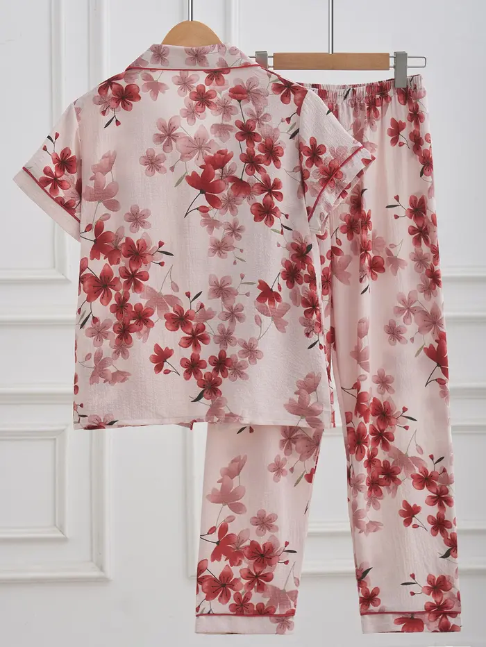 Ensemble de pyjama imprimé floral pour femme