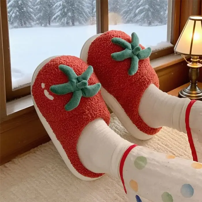 Pantoufles de tomate d'hiver à la mode