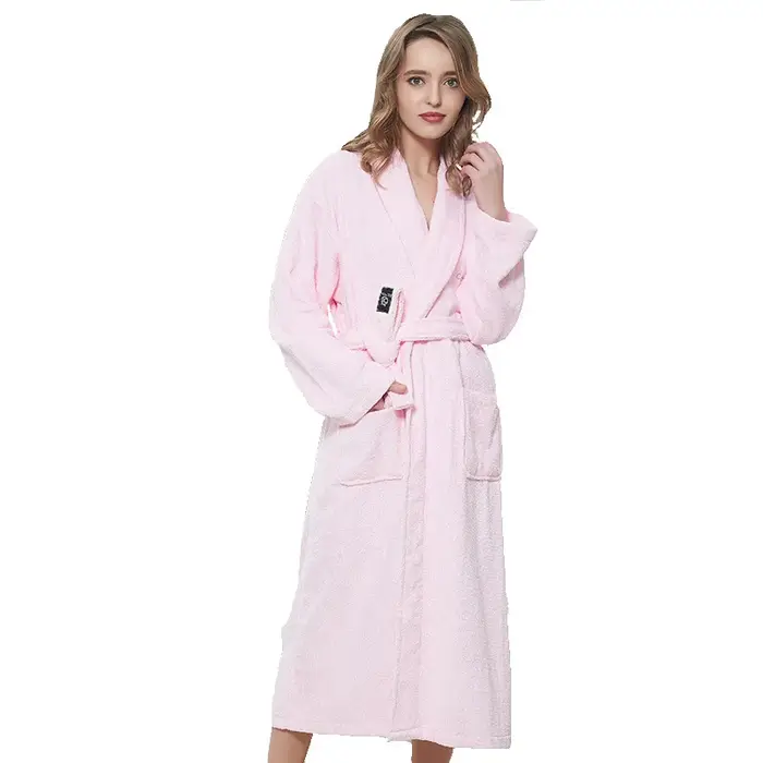 Peignoir d'hiver épais et chaud 100% coton pour hommes