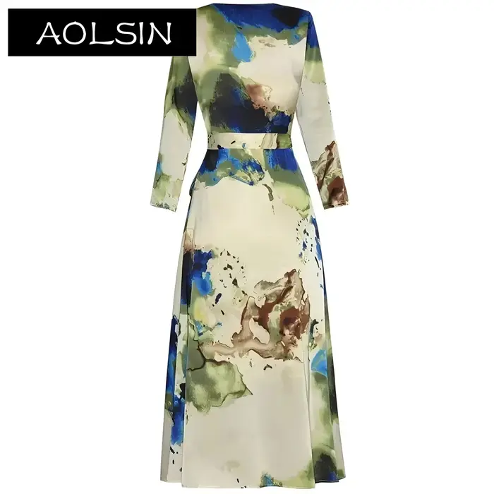 Robe portefeuille à lacets pour femmes