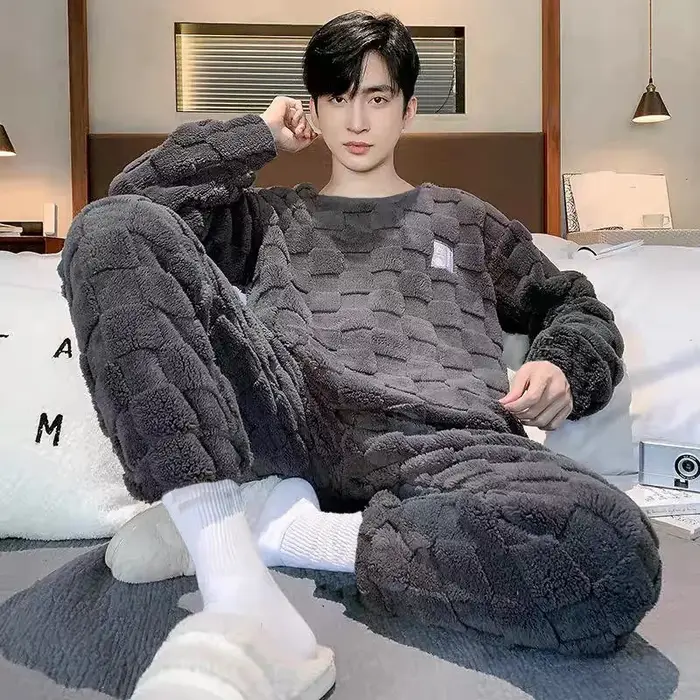 Vêtements de nuit Pyjamas pour hommes hiver