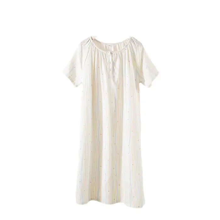 Chemise de nuit en coton fin pour femmes