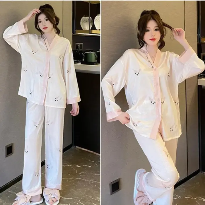 Ensemble de pyjamas Jacquard à manches longues