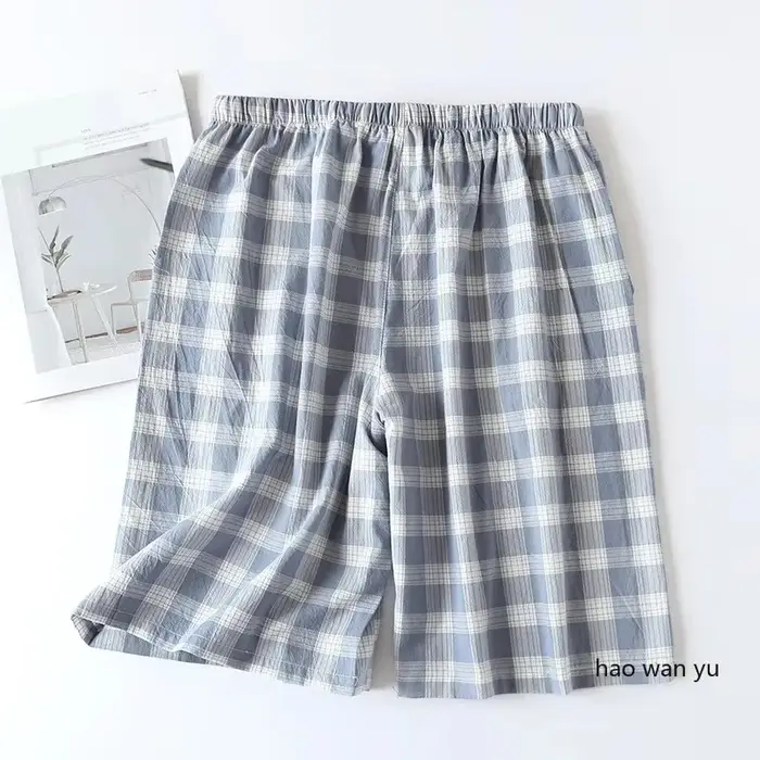 Pantalon de pyjama japonais à carreaux pour homme