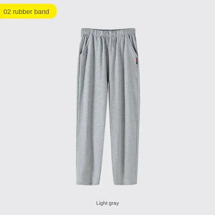 Pantalon de pyjama pour hommes, pantalon de maison, automne et hiver, en coton, grande taille, avec