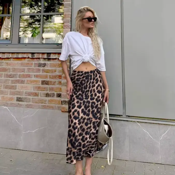 Nouvelle robe taille haute imprimé léopard