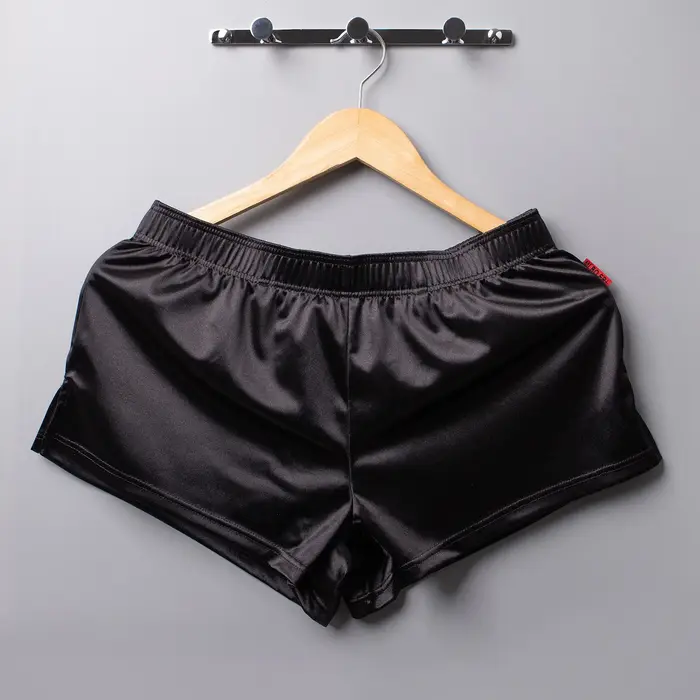 Vêtements de nuit sexy, pantalons courts en Satin pour hommes, sous-vêtements, pyjama de salon, vête