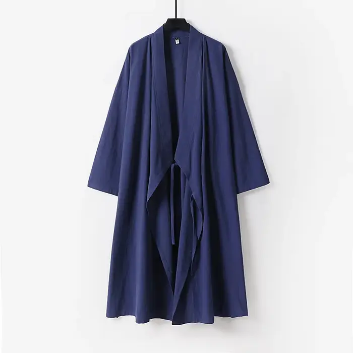 Kimono Cardigan de grande taille pour hommes, Yukata Haori, longue robe de bain, vêtements tradition