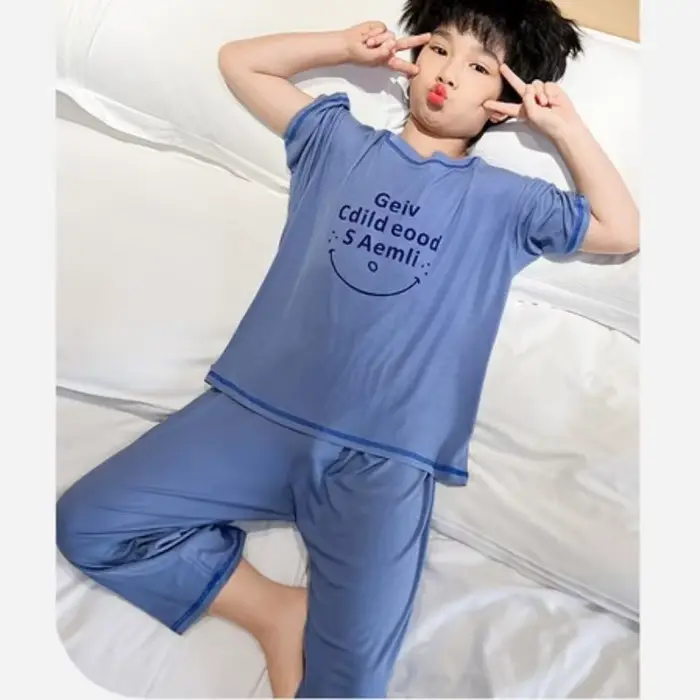 Ensembles Pyjama Garçon Enfant – Vêtements d'été pour Enfants – Tenues d'intérieur pour Élèves du Primaire