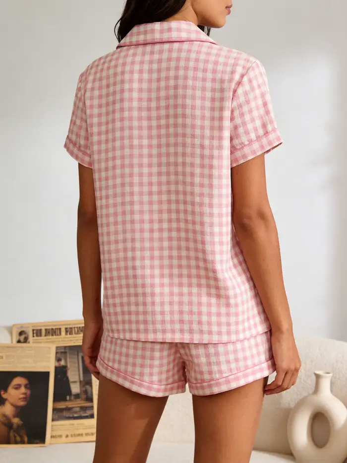 Pyjama femme, cardigan à col rabattu