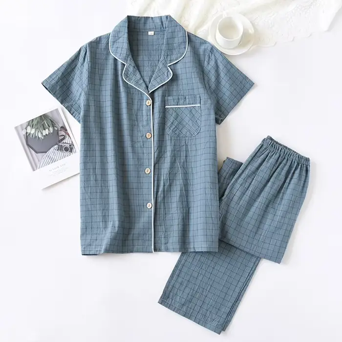 Pyjamas en coton pour couples d'été