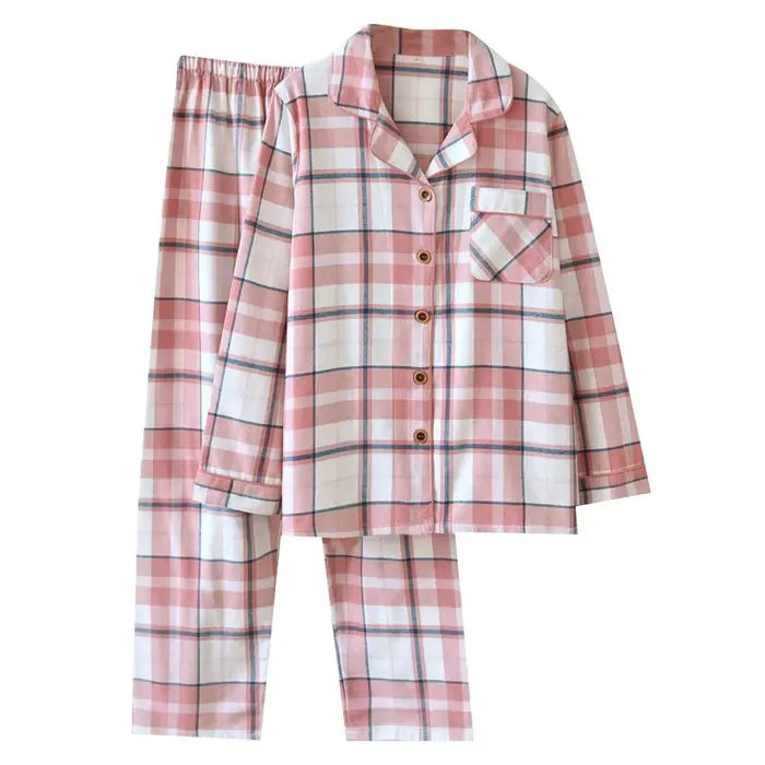 Pyjama en coton à carreaux pour Couple