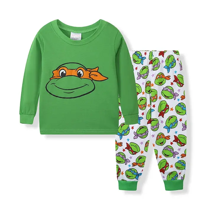 2 pièces Anime adolescent Mutant Ninja tortues pyjama garçons maison vêtements enfants Kawaii pyjama