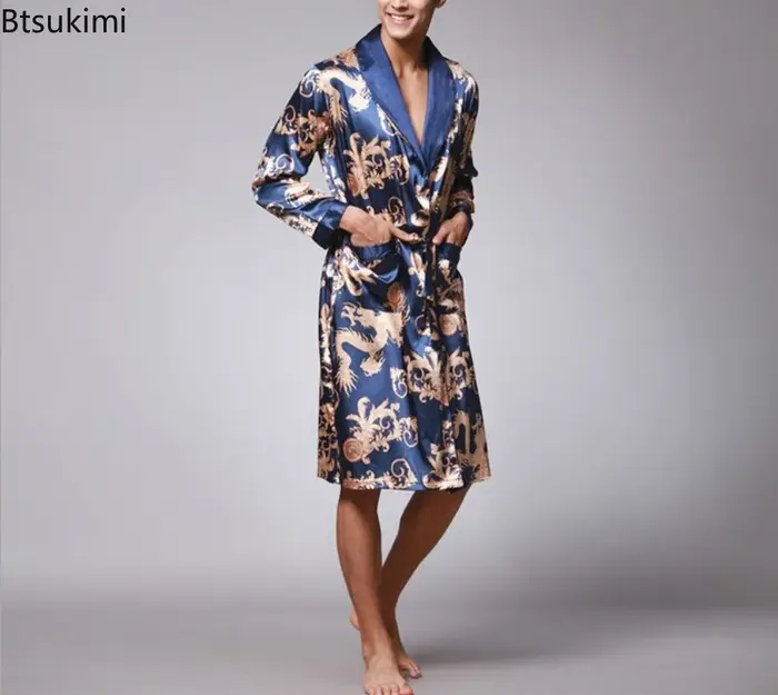 Peignoir d'été à manches longues pour hommes