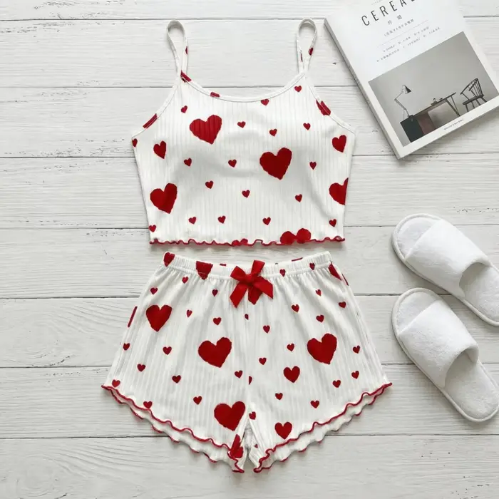Ensemble de pyjama pour femme Fashion Love Heart