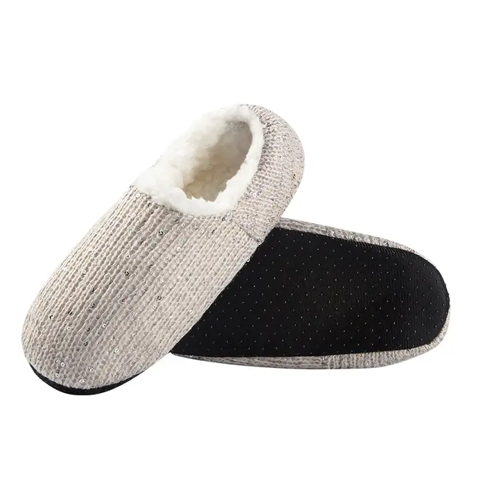 Chaussons en peluche non ald doux et confortables pour femmes, chaussettes de sol d'intérieur floues