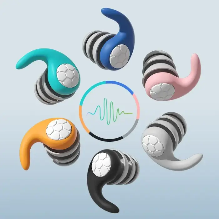 1 paire de bouchons d'oreilles en silicone souple