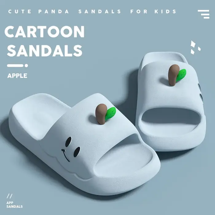 2026 Adorables pantoufles Apple Eva pour femme, pantoufles nuages à plateforme pour couple, légères,