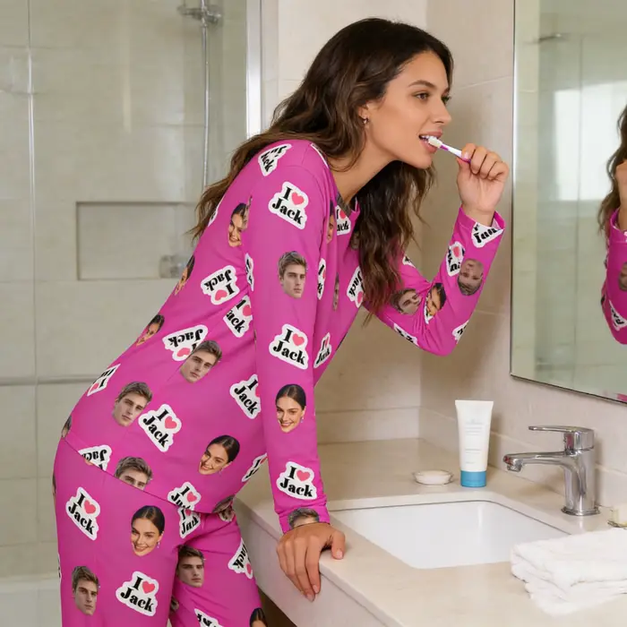 Pyjamas personnalisés pour femmes avec visage