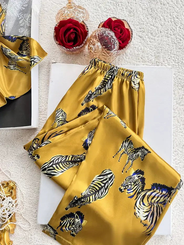 Nouvel ensemble de pyjama pour femme 2026 – Imprimé zèbre