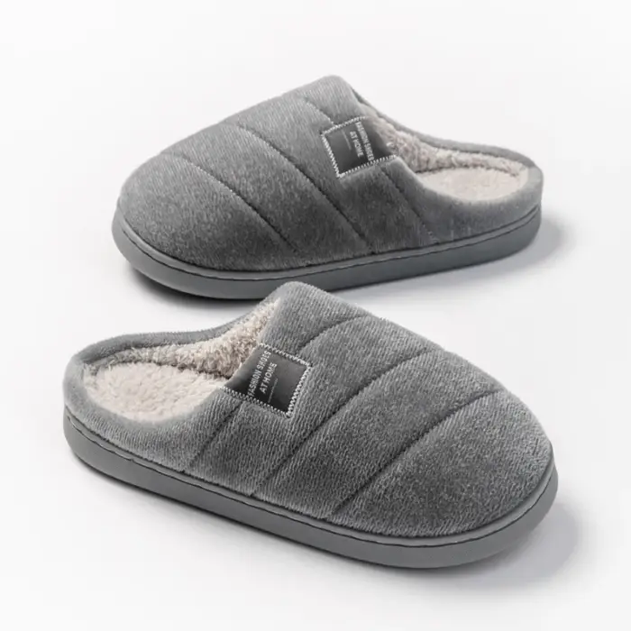 Pantoufles d'hiver en peluche pour hommes